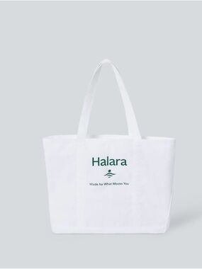 HALARA Letter Print Casual Canvas Tote Bag